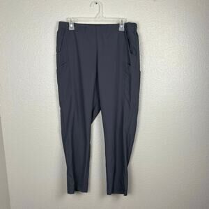 Spread Good Cheer Women’s Size Petite Large Grey Polyester Cargo Scrub Pants